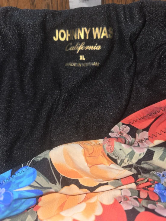 Johnny Was Floral Black One-Piece Swimsuit XL - Picture 2 of 6